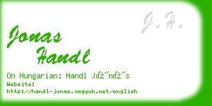 jonas handl business card